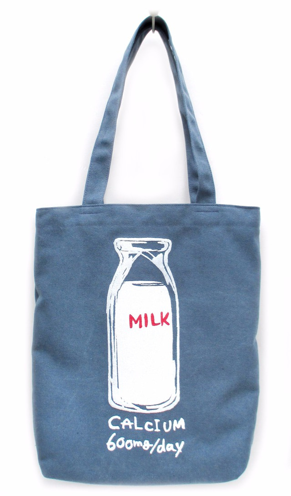 MILK(サックスブルー) トートバッグ 2枚目の画像