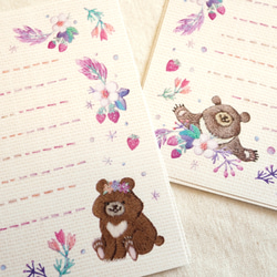 [色々おまとめセット]✳︎動物刺繍デザイン✳︎ Strawberry Bear イチゴとクマのスイートバレンタイン 4枚目の画像