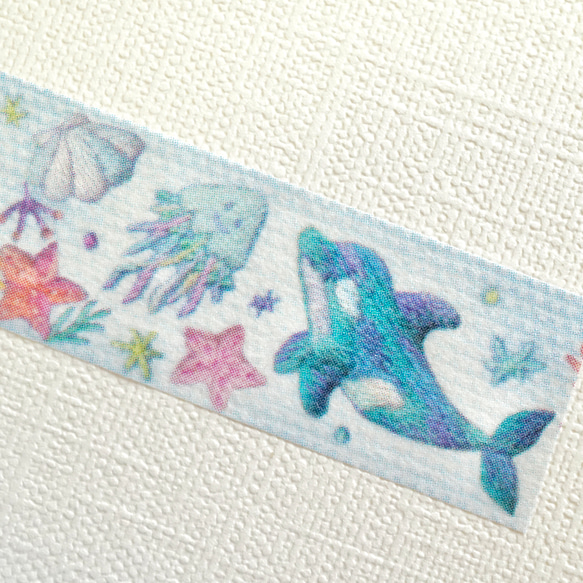 [マスキングテープ] ✳︎動物刺繍デザイン✳︎Sea creatures 海のいきもの刺繍 7枚目の画像