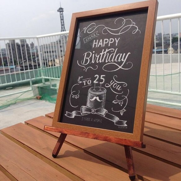 名前入りオーダー誕生日チョークアートボード 絵画 Miki 通販 1251875