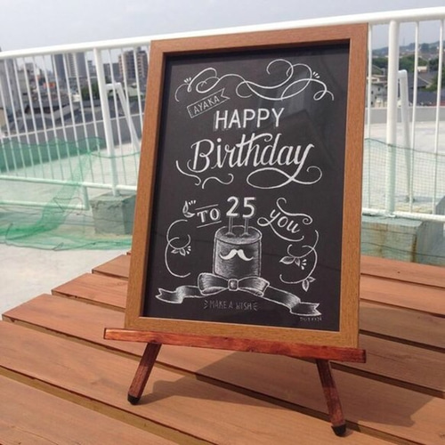 名前入りオーダー誕生日チョークアートボード 絵画 Miki 通販 1251875