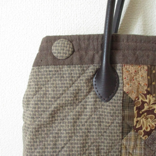 長方形つなぎのトートバッグ。 パッチワーク ハンドメイド テシゴト雑貨 長方形つなぎのトートバッグ。 パッチワーク ハンドメイド