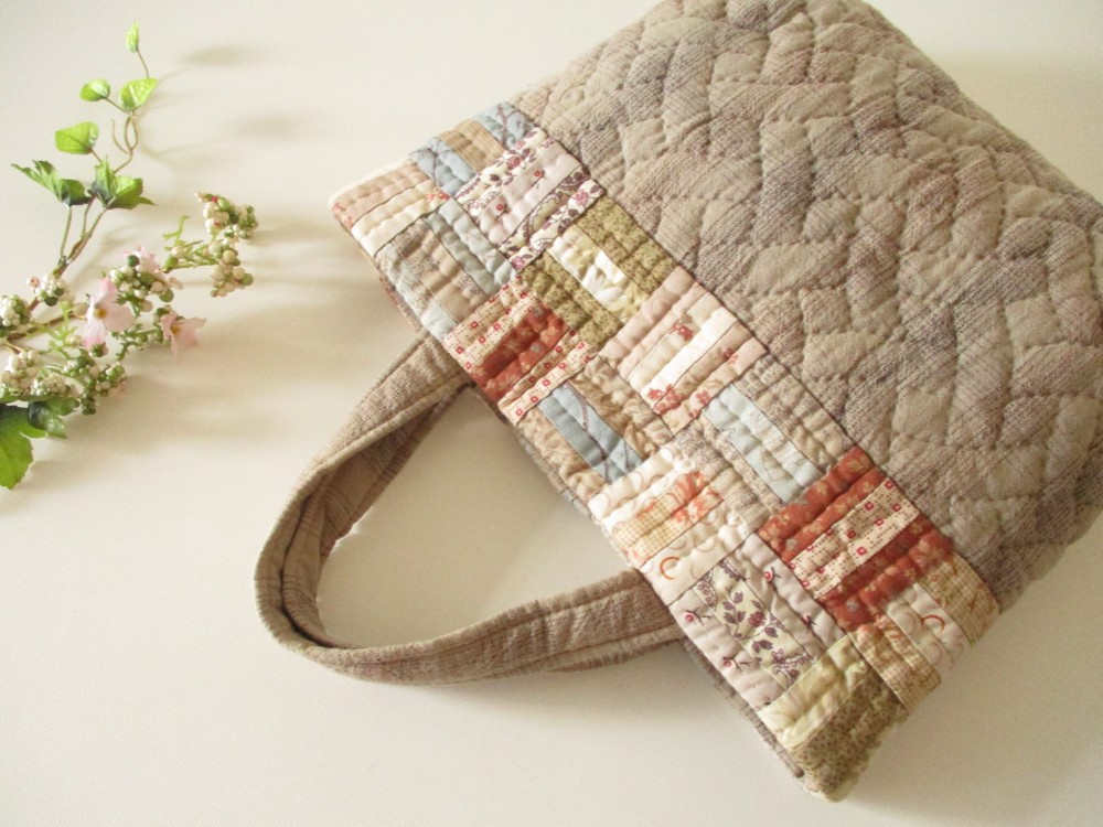 パッチワークキルト布バスケット