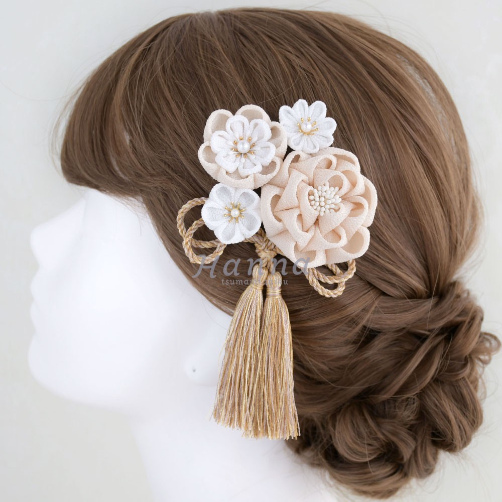 成人式 髪飾り つまみ細工