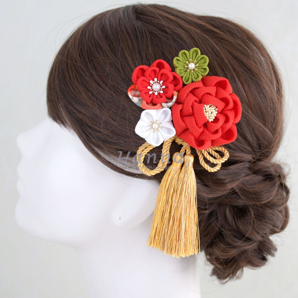 成人式 髪飾り つまみ細工