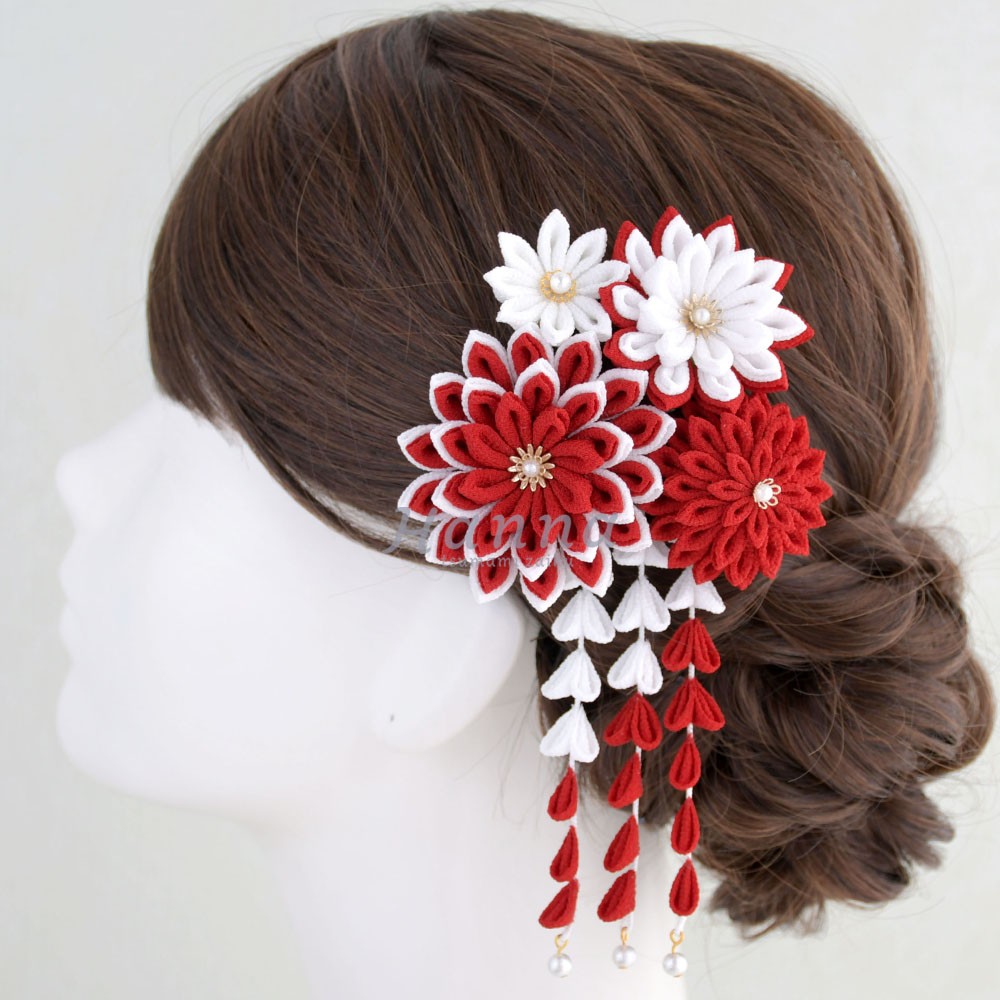 成人式 髪飾り つまみ細工