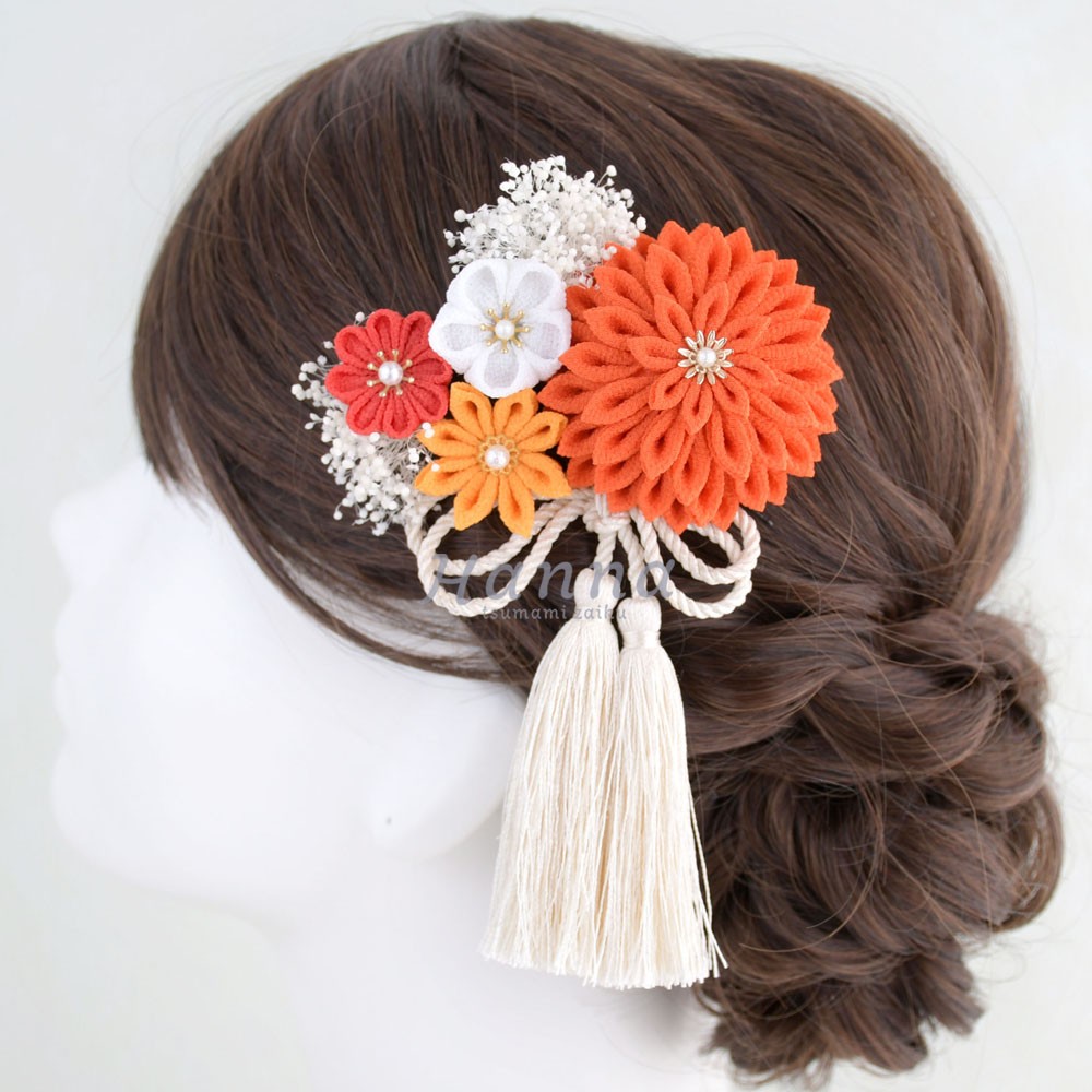 成人式 髪飾り つまみ細工