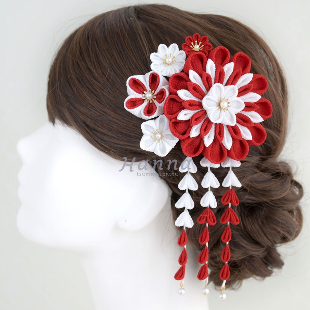 成人式 髪飾り つまみ細工