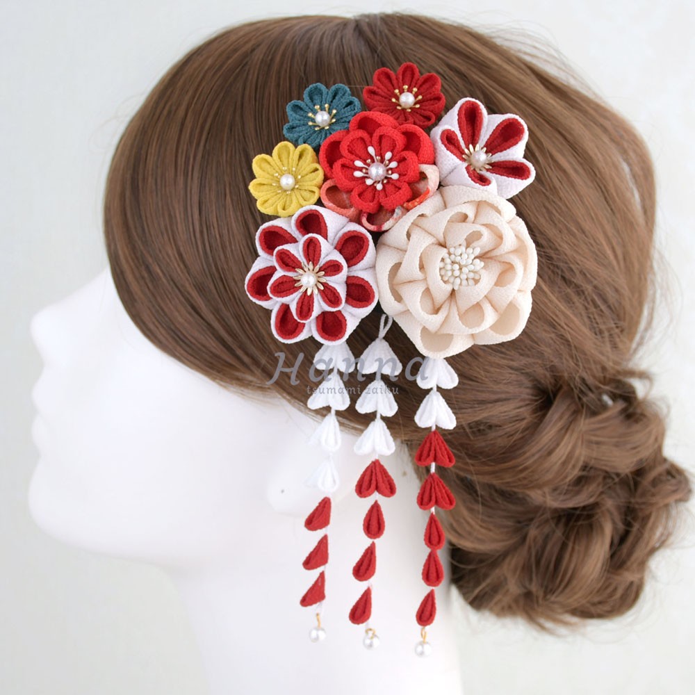 成人式 髪飾り つまみ細工