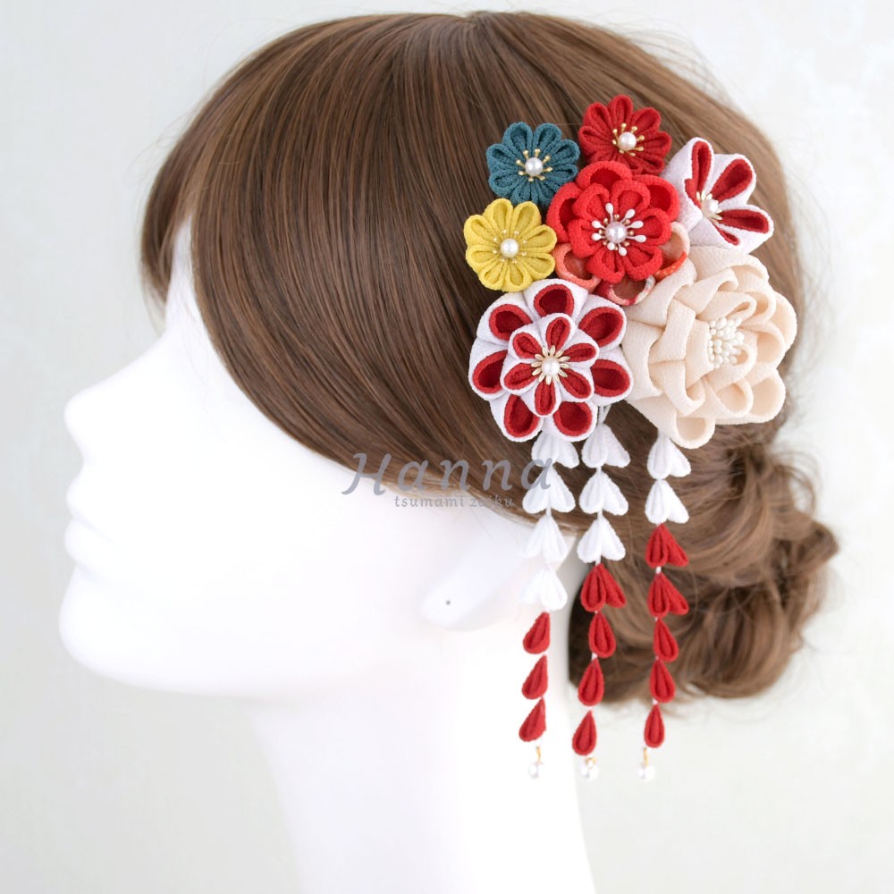 成人式 髪飾り つまみ細工