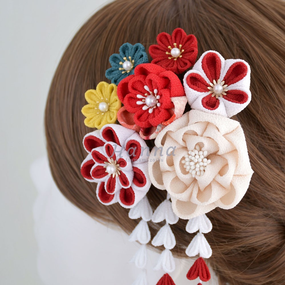 成人式 髪飾り つまみ細工