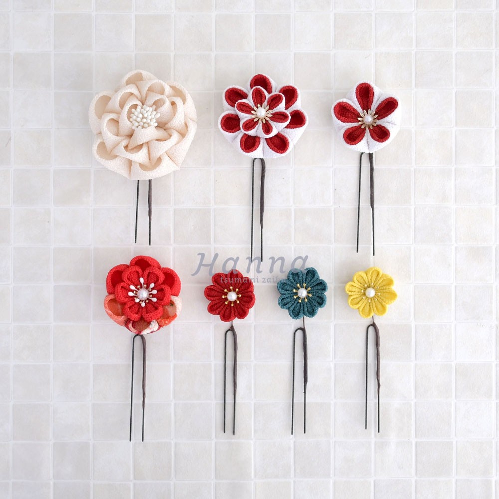 成人式 髪飾り つまみ細工