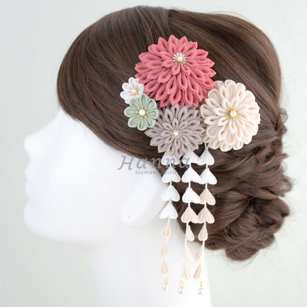 成人式 髪飾り つまみ細工