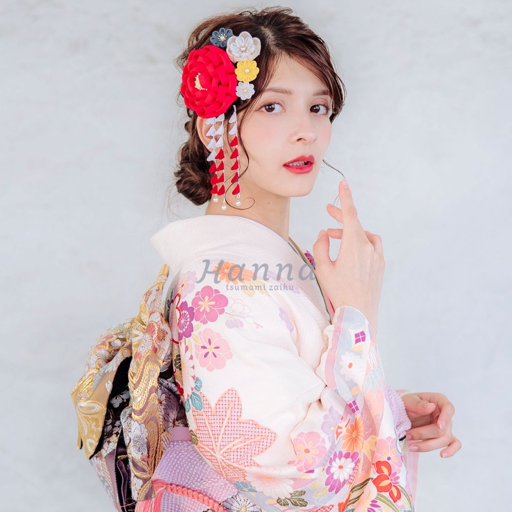 成人式 髪飾り つまみ細工