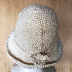 シルク　ニット帽子（オフホワイト） 5枚目の画像