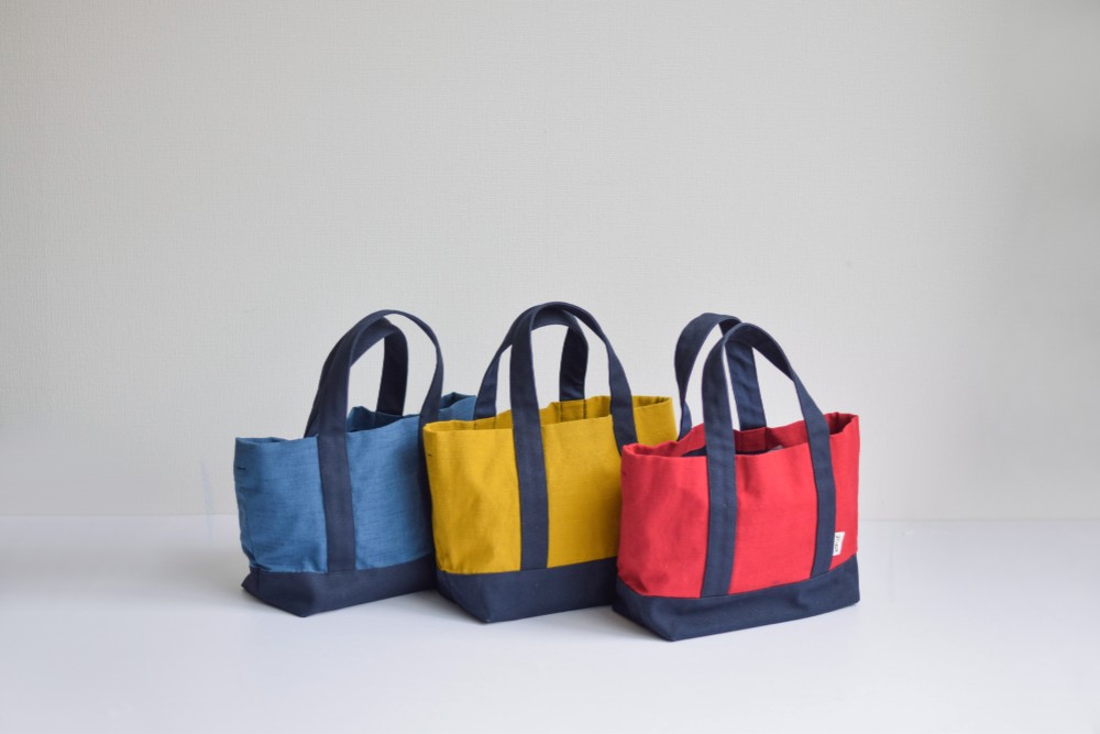 「会津木綿ミニトート｣ 愛犬とのお散歩 ランチトートやデイリー使いにも