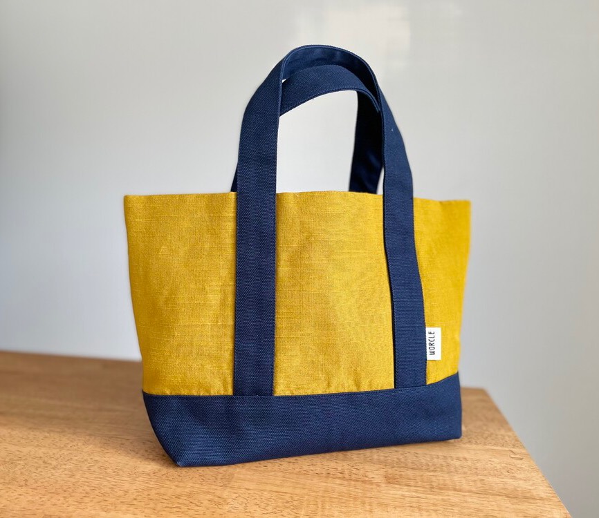 「会津木綿ミニトート｣ 愛犬とのお散歩 ランチトートやデイリー使いにも