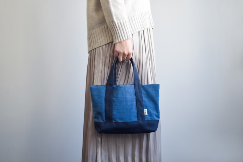 「会津木綿ミニトート｣ 愛犬とのお散歩 ランチトートやデイリー使いにも