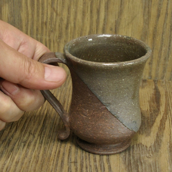 陶器マグカップ・トランジスタ（赤土）【201008】 5枚目の画像
