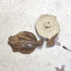 陶器 箸置き　ひらめ 黄瀬戸・２個セット【Ha001】 3枚目の画像