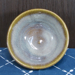 陶器 ご飯茶碗（やや大）薄茶まだら・朝顔型【210507】 3枚目の画像