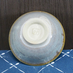 陶器 ご飯茶碗（やや大）薄茶まだら・朝顔型【210507】 4枚目の画像