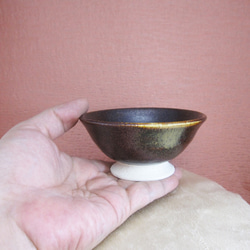 陶器ご飯茶碗（小）こげ茶＋うす茶 5枚目の画像