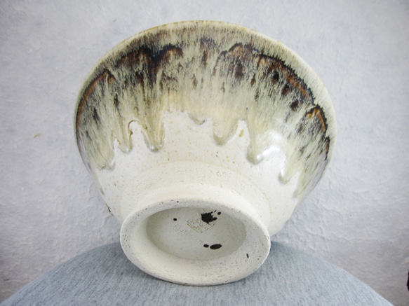 陶器ラーメンどんぶり・丸底１（朝鮮唐津風） 4枚目の画像