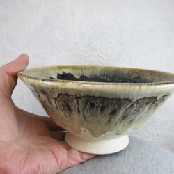 陶器ラーメンどんぶり・丸底１（朝鮮唐津風） 5枚目の画像