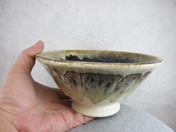 陶器ラーメンどんぶり・丸底１（朝鮮唐津風） 5枚目の画像