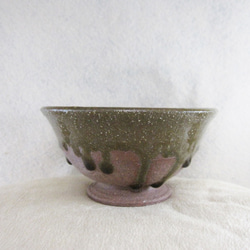 陶器ご飯茶碗（やや大）赤土＋ビードロ 2枚目の画像