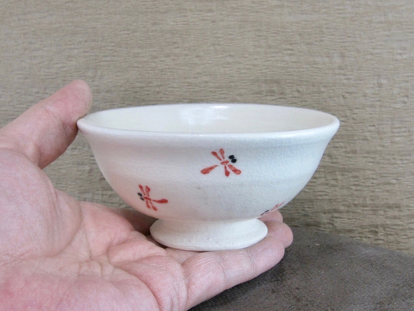 陶器ご飯茶碗（中）赤とんぼづくし（3） 5枚目の画像