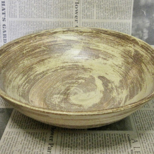 陶製花器 水盤 黄瀬戸釉 【190920】 一輪挿し・花瓶・花器 ばた