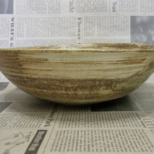 陶製花器 水盤 黄瀬戸釉 【190920】 一輪挿し・花瓶・花器 ばた
