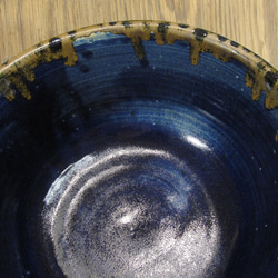 陶器 メダカ鉢・睡蓮鉢 ルリ釉（小）【200601】 4枚目の画像