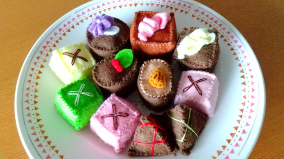 は自分にプチご褒美を ふぇるtoy☆プチチョコレート☆フェルトままごと・フェルト クラフト・布製品