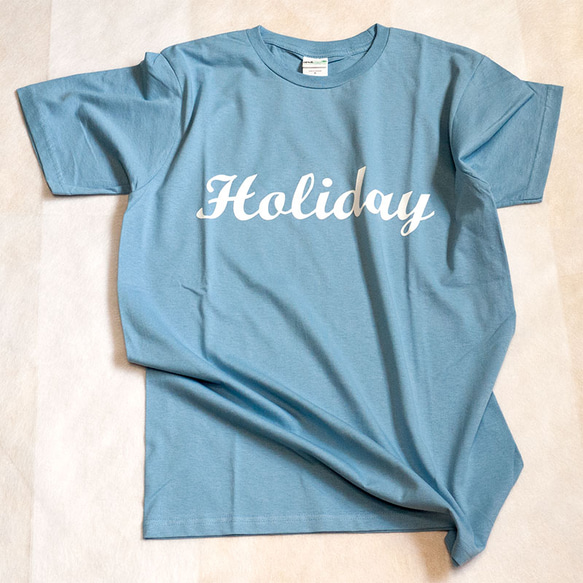 ♠︎メンズTシャツ holiday 「ホリディ」ホワイト版 1枚目の画像