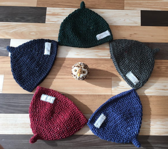 ツイード毛糸のシンプルなどんぐり帽子 帽子(ベビー・キッズ) menme+  