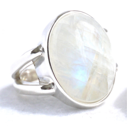 レインボームーンストーン オーバル カボション シルバー ボリューム