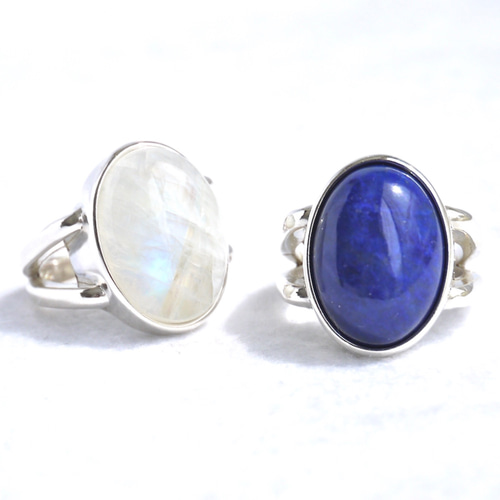 レインボームーンストーン オーバル カボション シルバー ボリューム