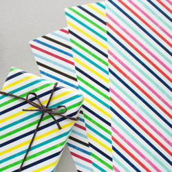 カラフルなストライプのラッピングペーパー3種類セット 包装紙
