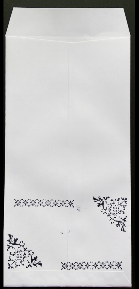 白封筒10枚  角と蔦の横線 6枚目の画像