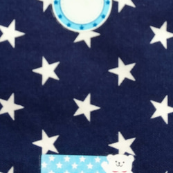 巾着(コップ*ナフキン入れ)白クマと星 2枚目の画像