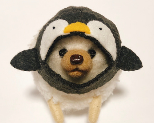 hacodeco様　ハリネズミ　ニット帽はりねずみ 作家　ぬいぐるみ 苔田かえる作‼️ハリネズミのニット帽 帽子(ベビー・キッズ) 苔