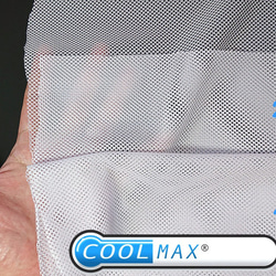 COOLMAX メッシュ クールマックス 接触冷感 生地 メッシュ 生地 白 UVカット 涼しい 吸水速乾 冷却素材 手 5枚目の画像