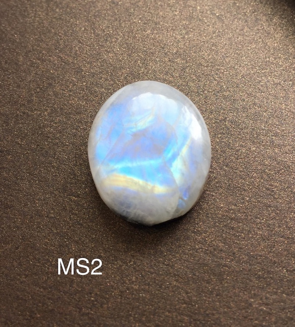 ムーンストーン ホワイトラブラドライト White Labradorite ルース カボション MS2 2枚目の画像