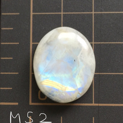 ムーンストーン ホワイトラブラドライト White Labradorite ルース カボション MS2 4枚目の画像