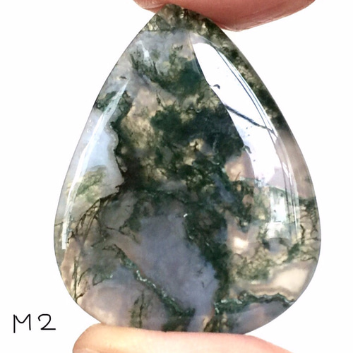 モスアゲート Moss Agate 苔瑪瑙(こけめのう) ルース カボション M2