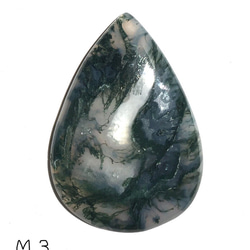 モスアゲート Moss Agate 苔瑪瑙(こけめのう)  ルース カボション M3 2枚目の画像