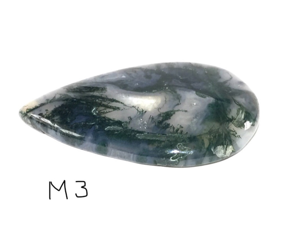 モスアゲート Moss Agate 苔瑪瑙(こけめのう)  ルース カボション M3 4枚目の画像